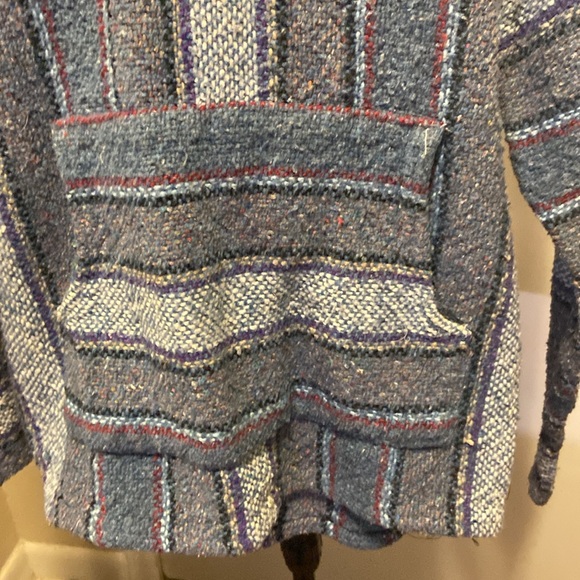 Mexican Baja Jacket hoodie w/kangaroo pouch size small-medium - Picture 3 of 6